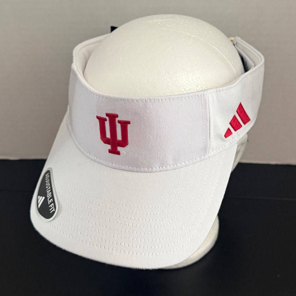 NEW Adidas Indiana Hoosiers White Team Visor Hat OSFM